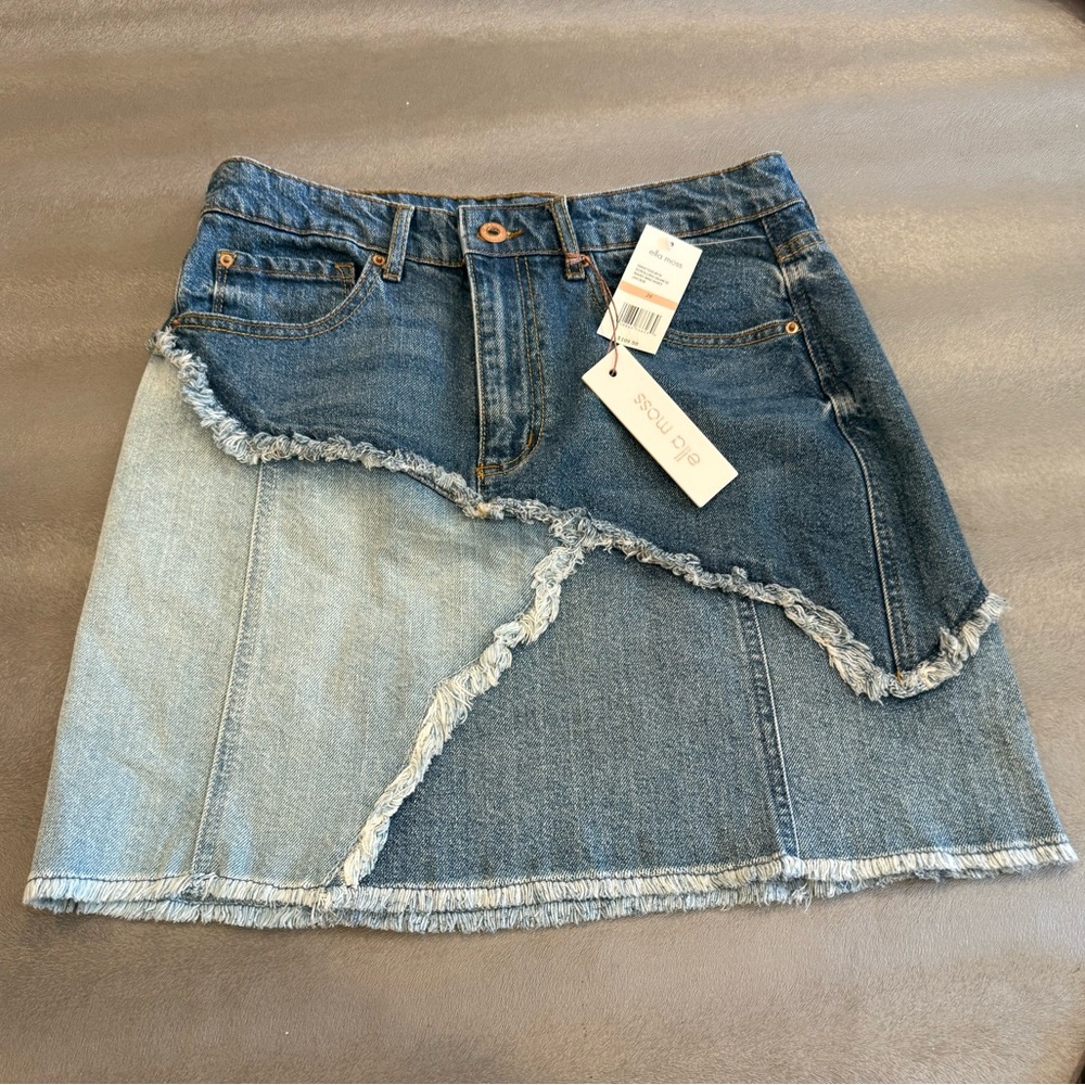 Ella Moss Denim Patchwork Skirt. Juniors 28